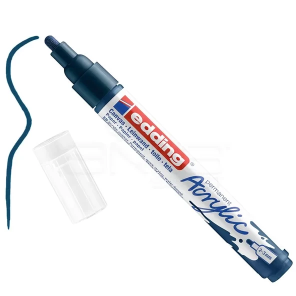 Edding 5100 Akrilik Marker Kalem 2-3mm Yuvarlak Uç 933 Gece Mavisi ürün görseli 1