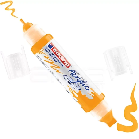 Edding 5400 Akrilik Marker Kalem Çift Uçlu 3D Double Liner 906 Güneş Sarısı ürün görseli 1