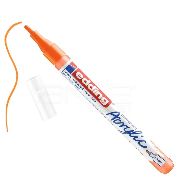 Edding 5300 Akrilik Marker Kalem 1-2mm Yuvarlak Uç 066 Fosforlu Turuncu ürün görseli 1