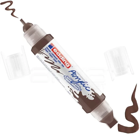 Edding 5400 Akrilik Marker Kalem Çift Uçlu 3D Double Liner 907 Çikolata Kahvesi ürün görseli 1