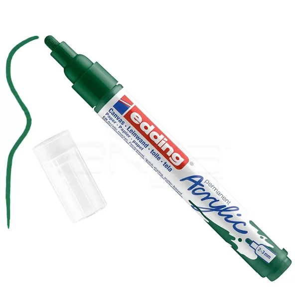 Edding 5100 Akrilik Marker Kalem 2-3mm Yuvarlak Uç 904 Yosun Yeşili ürün görseli 1