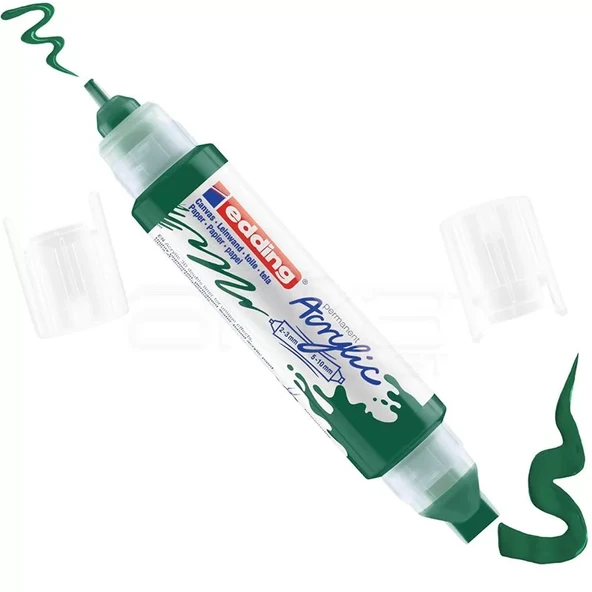 Edding 5400 Akrilik Marker Kalem Çift Uçlu 3D Double Liner 904 Yosun Yeşili ürün görseli 1