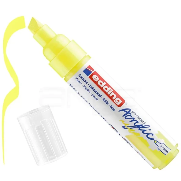 Edding 5000 Akrilik Marker Kalem 5-10mm Kesik Uç 065 Fosforlu Sarı ürün görseli 1