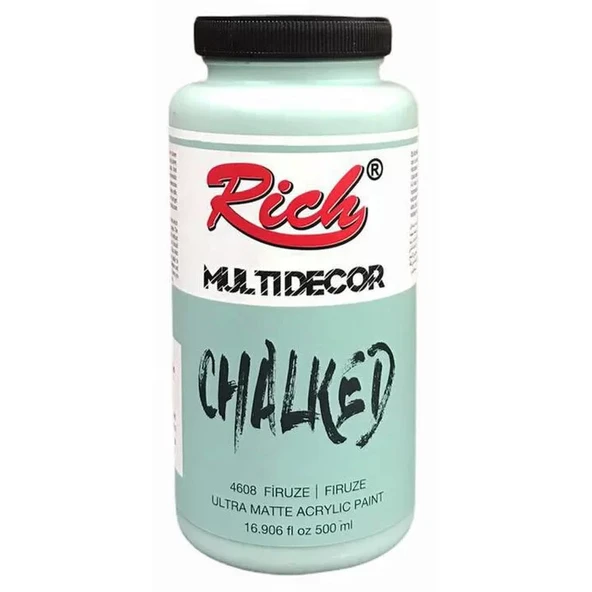 Rich Multi Decor Chalked Akrilik Boya 500ml 4608 Firuze ürün görseli 1