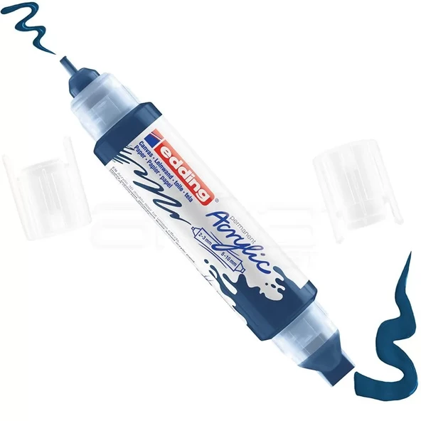 Edding 5400 Akrilik Marker Kalem Çift Uçlu 3D Double Liner 933 Gece Mavisi ürün görseli 1