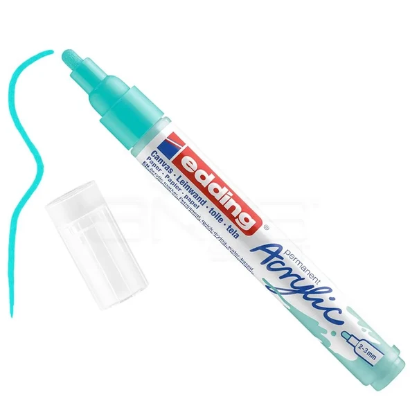 Edding 5100 Akrilik Marker Kalem 2-3mm Yuvarlak Uç 934 Parlak Turkuaz ürün görseli 1