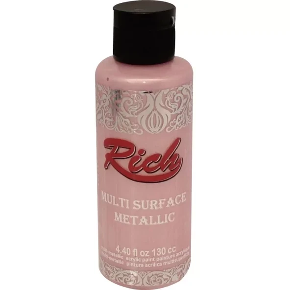 Rich Multi Surface Metalik Her Yüzey İçin Akrilik Boya 120ml 6536 Bebek Pembe ürün görseli 1