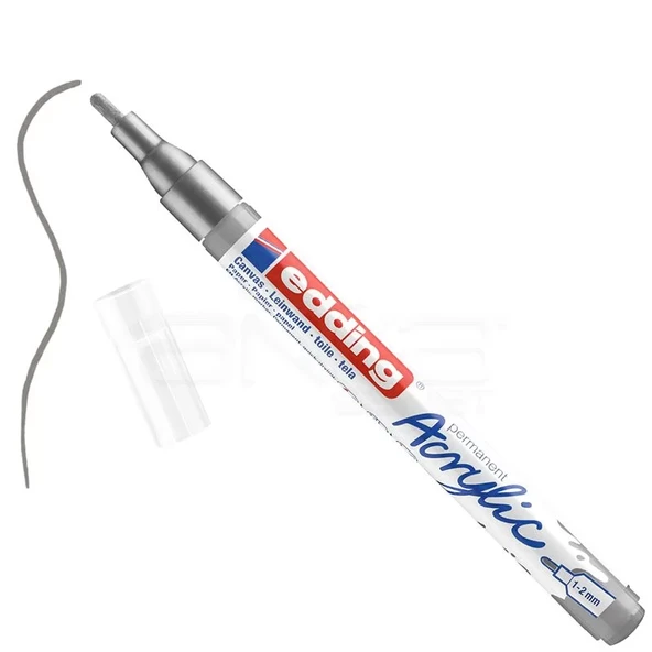 Edding 5300 Akrilik Marker Kalem 1-2mm Yuvarlak Uç 923 Gümüş ürün görseli 1
