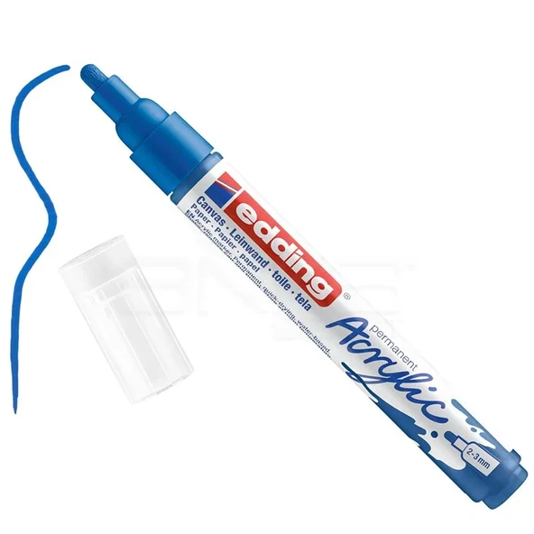 Edding 5100 Akrilik Marker Kalem 2-3mm Yuvarlak Uç 903 Anzer Mavi ürün görseli 1