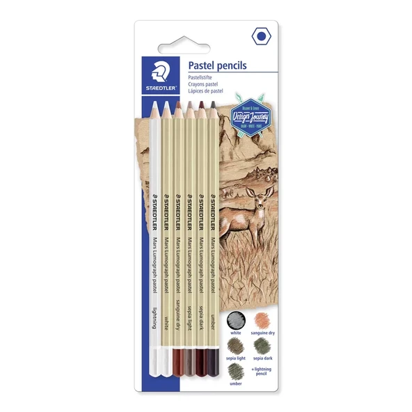 Staedtler Mars Lumograf Pastel Kalem 6lı Set 100P-SBK6 ürün görseli 1