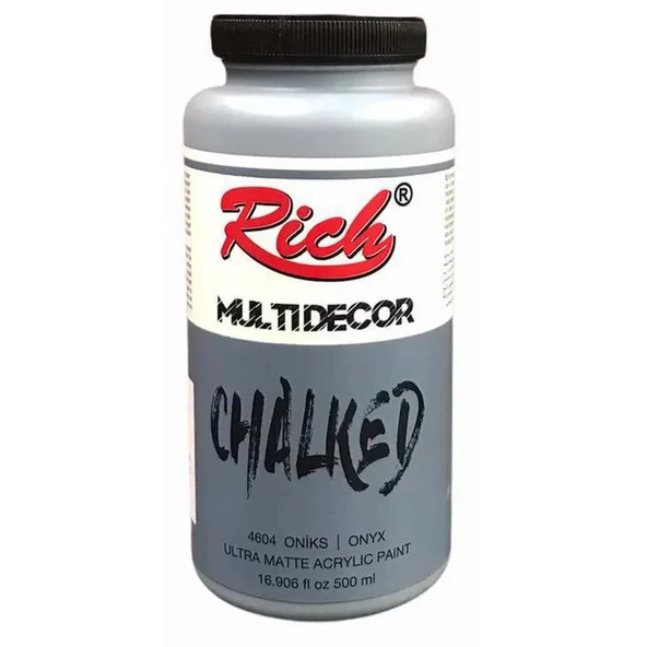Rich Multi Decor Chalked Akrilik Boya 500ml 4604 Onıx ürün görseli 1