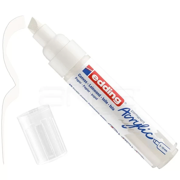 Edding 5000 Akrilik Marker Kalem 5-10mm Kesik Uç 922 Trafik Beyaz ürün görseli 1