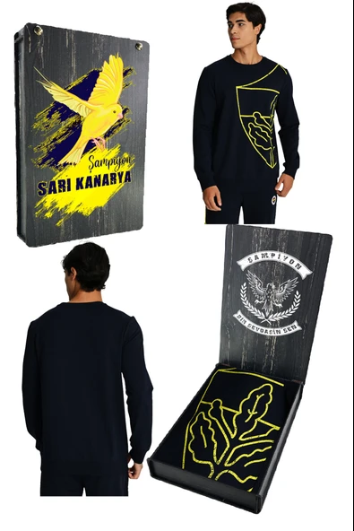Fenerbahçe Erkek Tribün UV Baskılı All Over Baskı Sweat ürün görseli 1