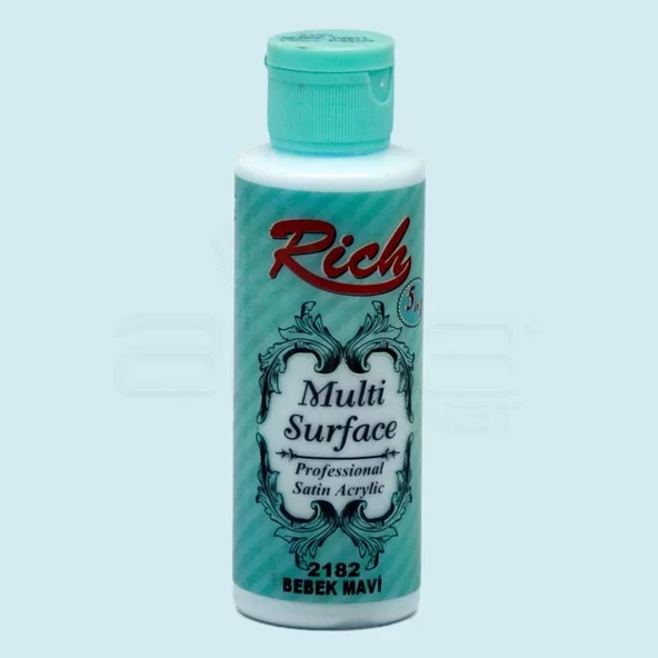 Rich Multi Surface Akrilik Boya 120ml 2182 Bebek Mavi ürün görseli 1
