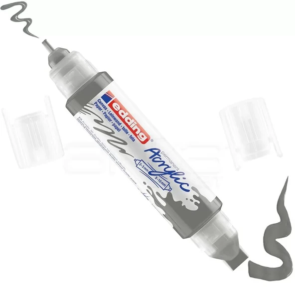 Edding 5400 Akrilik Marker Kalem Çift Uçlu 3D Double Liner 926 Antrasit ürün görseli 1