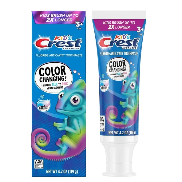 Crest Kids Advanced Renk Değiştiren Sakız Aromalı Çocuk Diş Macunu 119gr ürün görseli 1