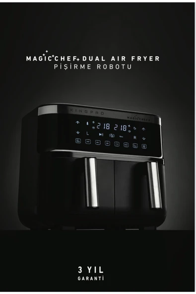 King Pro Kyf32 Magıcchef Plus Dual Air Fryer Pişirme Robotu ürün görseli 1