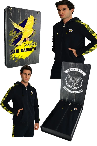 Fenerbahçe Lacivert Tribün UV Baskılı Kamuflaj Detaylı Erkek Sweatshirt ürün görseli 1