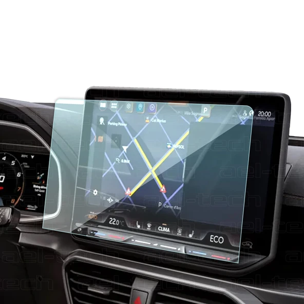 Cupra Terramar 2024-2025 Uyumlu 12.9 İnç Navigasyon 9H Nano Ekran Koruyucu ürün görseli 1