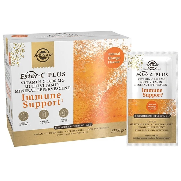 Solgar ESTER-C Plus Vitamin C 1000 MG Efervesan 21 Sachet ürün görseli 1