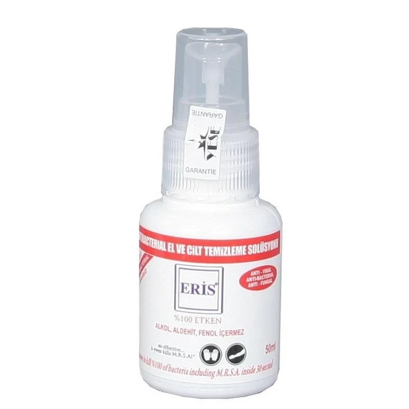 Eris Antibakteriyel El Cilt Temizleme Solüsyonu 50ml ürün görseli 1