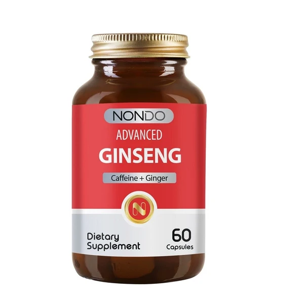 Nondo Advanced Ginseng With Caffeine + Ginger 60 Kapsül ürün görseli 1