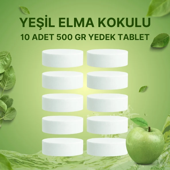 5 Adet 2x500Gr - YEŞİL ELMA - Nem Alıcı Rutubet Giderici Yedek Tablet ürün görseli 1