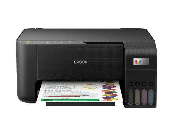 Epson EcoTank L3252  Wi-Fi Mürekkep Püskürtmeli Çok Fonksiyonlu Yazıcı 'Muadil Mürekkepli' (+1 Siyah Mürekkep Hediye) ürün görseli 1