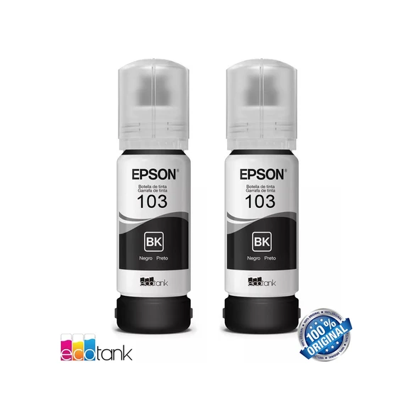 Epson 103 2'Li Siyah Mürekkep L5190/L4150/L4160/L6160 ürün görseli 1
