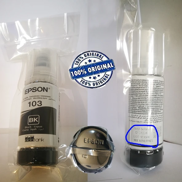 Epson 103 ORJİNAL Mürekkep 4' LÜ Set - Resim 2