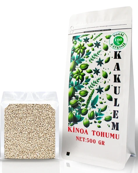 Kakulem SERTİFİKALI 500 GR Glutensiz Beyaz Kinoa Tohumu Tane ürün görseli 1