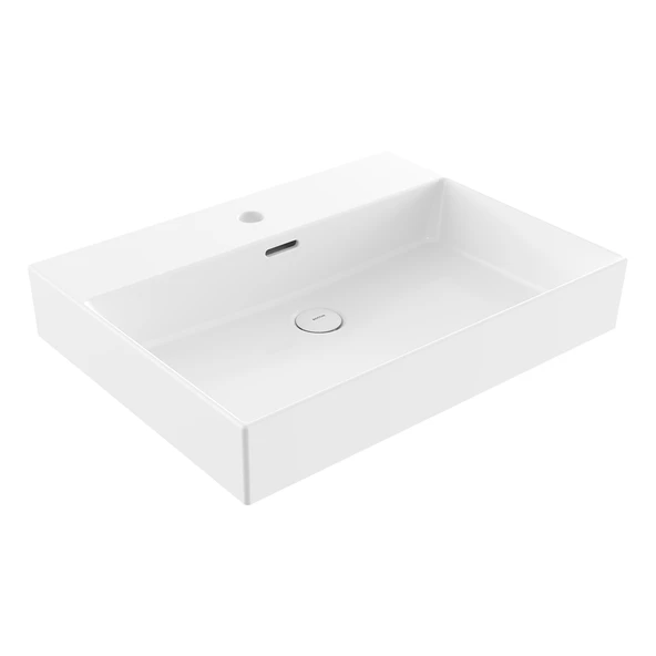 Bocchi Milano Tezgah Üstü Lavabo 60 Cm Parlak Beyaz 1376-001-0126 ürün görseli 1