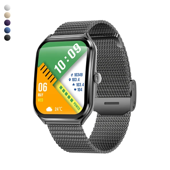 Logia Ultra Thin Edge 48mm Çelik Kasa Metal Kordon Akıllı Saat ürün görseli 1