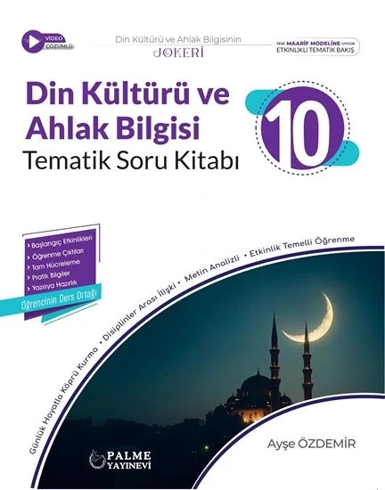 10. Sınıf Din Kültürü ve Ahlak Bilgisi Tematik Soru Kitabı Palme Yayınları ürün görseli 1