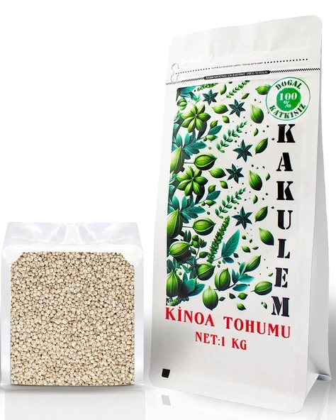 Kakulem SERTİFİKALI 1 KG Glutensiz Beyaz Kinoa Tohumu Tane ürün görseli 1