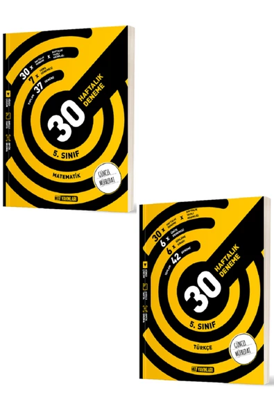 Evrensel İletişim Yayınları 5.Sınıf Hız Yayınları Matematik + Türkçe 30 Haftalık Denemeleri / 2 KİTAP - Güncel YENİİ ürün görseli 1