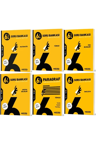 Hız Yayınları Hız 2026 6. Sınıf Matematik Türkçe Fen Sosyal İngilizce Paragraf Soru Bankası Seti 6 Kitap ürün görseli 1