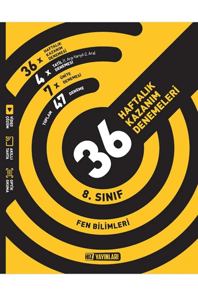 Hız Yayınları 8.SINIF FEN HAFTALIK DENEME-Kollektif ürün görseli 1