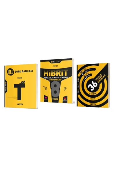 Hız Yayınları HIZ YAYINLARI 8. Sınıf Türkçe Soru Bankası + Hibrit Soru Bankası (Konu Anlatımlı - Etkinlikli) + 36 ürün görseli 1