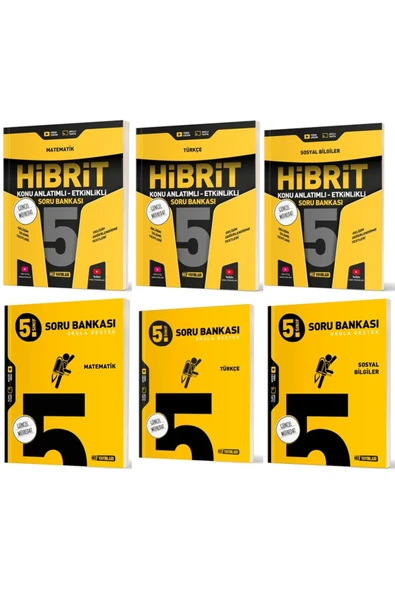 Hız Yayınları Hız 2025 5. Sınıf Matematik + Türkçe + Sosyal Soru + Hibrit - Konu Seti 6 Kitap ürün görseli 1