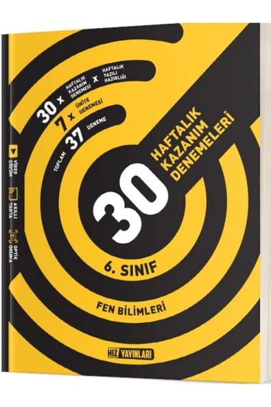 Hız Yayınları HIZ YAYINLARI 6. SINIF FEN 36 HAFTA  DERS VE YARDIMCI KİTAP ürün görseli 1