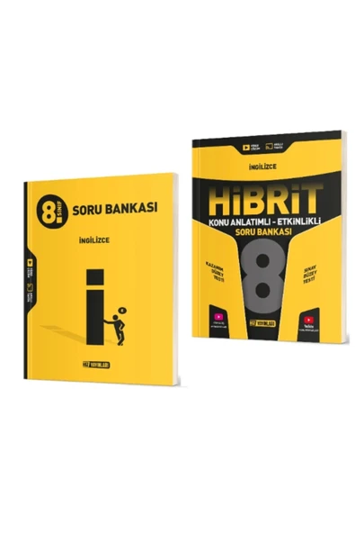 Hız Yayınları HIZ YAYINLARI 8. Sınıf İngilizce Soru Bankası + Hibrit Soru Bankası (Konu Anlatımlı - Etkinlikli) ürün görseli 1