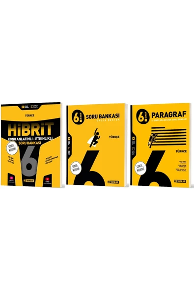 Hız Yayınları Hız 2026 6. Sınıf Türkçe + Paragraf Soru + Hibrit - Konu Seti 3 Kitap ürün görseli 1
