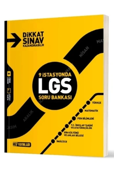 Hız Yayınları 8. Sınıf 9 İstasyonda LGS Soru Bankası / Kollektif / Hız Yayınları / 9786256950665 ürün görseli 1