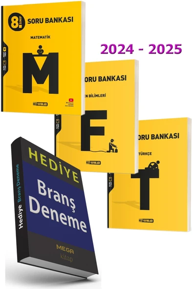 Hız Yayınları 8. Sınıf HIZ 2024-2025 Matematik Fen Türkce Soru Bankası Seti (Branş Deneme Hediyeli) ürün görseli 1