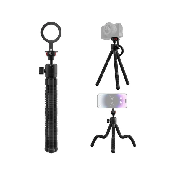 Ulanzi MT30 Mıknatıslı Karabinalı Esnek Tripod T137 - Siyah ürün görseli 1