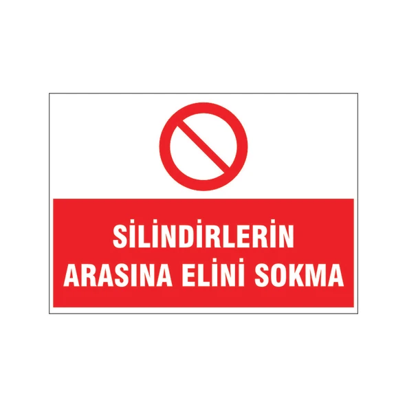 Silindirlerin arasına elini sokma, isg uyarı levhası ürün görseli 1