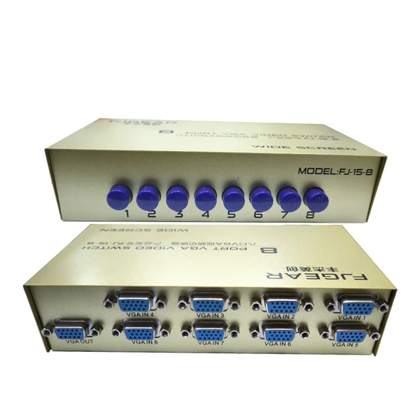 8 Port VGA Switch Paylaşım Anahtar 8 Girişi 1 Çıkışlı vga switch ürün görseli 1