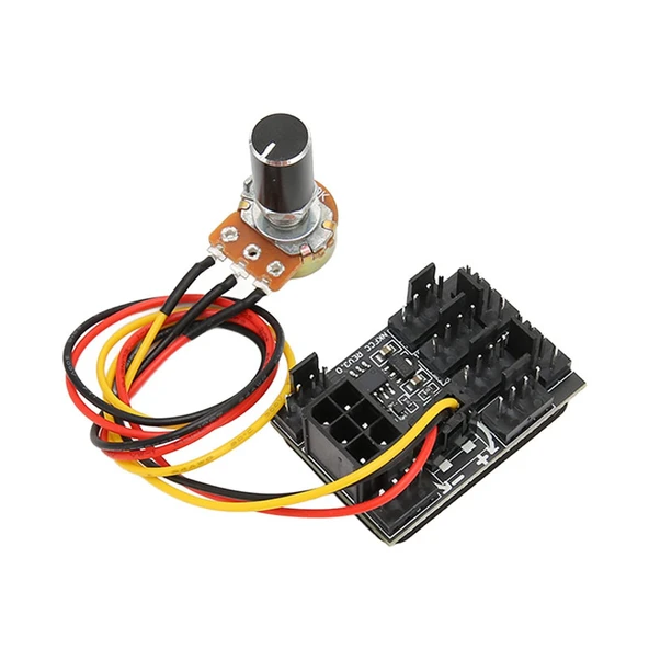 PC Fan Hız Kontrol Cihazı 3- 4 Pinli Fan Adaptörü PWM Fan Hub 8 Yollu ürün görseli 1