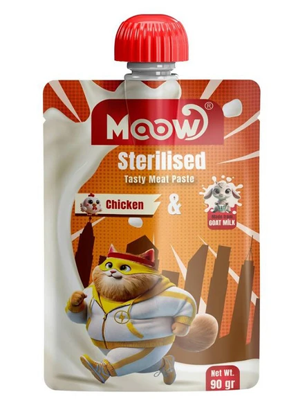 Moow - Taze Tavuklu&Keçi Sütlü Sterilised Kedi Et Ezmesi 90gr ürün görseli 1